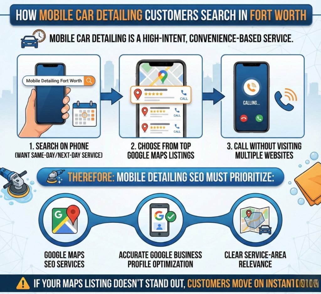 Local SEO for Mobile Car Detailing Businesses in Fort Worth That Drives Daily Calls & Booked Appointments