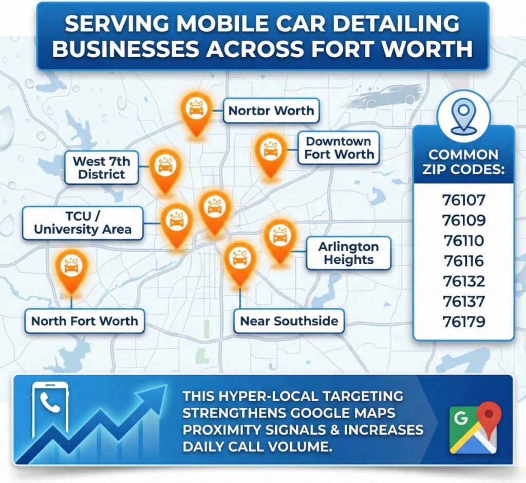 Local SEO for Mobile Car Detailing Businesses in Fort Worth That Drives Daily Calls & Booked Appointments